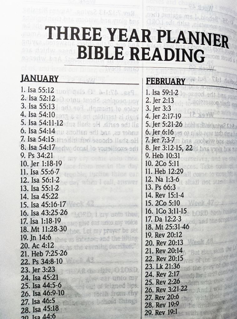 Bible Reading plan